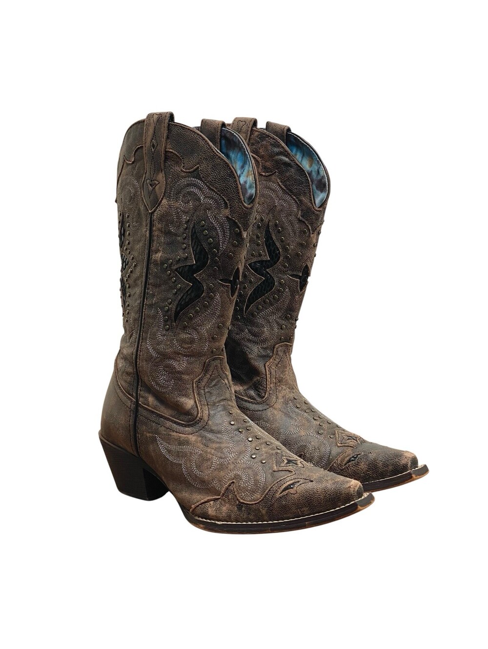 Laredo 52133 Distressed Brown Leather Western Cowboy Boots Women's 9M